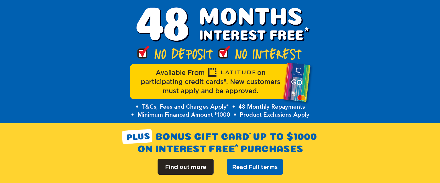 48 Months Interest Free