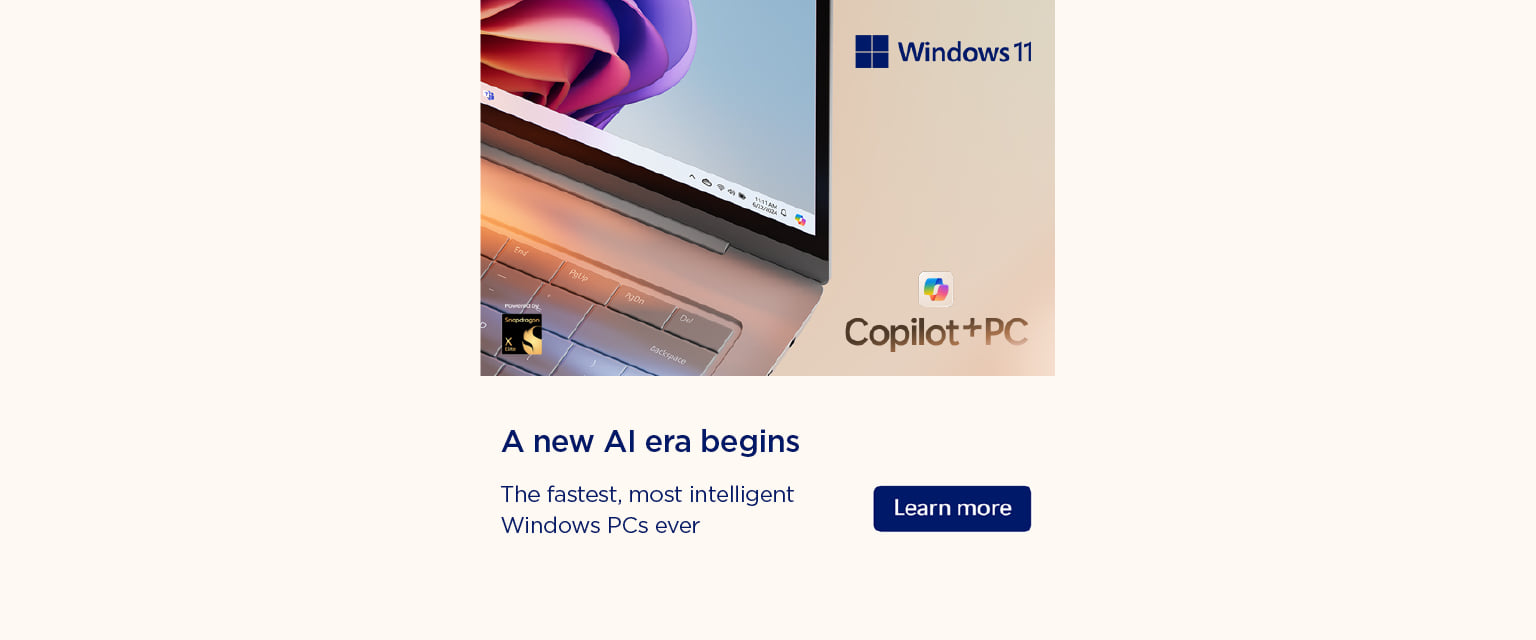 A new AI era begins. Windows 11 Copilot+ PCs